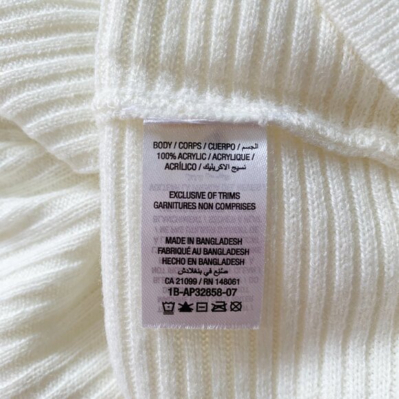 Ardene Ivory Dolman Sleeve Knit Sweater | Size Large - Picture 11 of 14